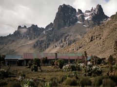 03A Shiptons Camp At About 4250m With Terere And Sendeyo Twin Peaks Above On The Mount Kenya Trek October 2000